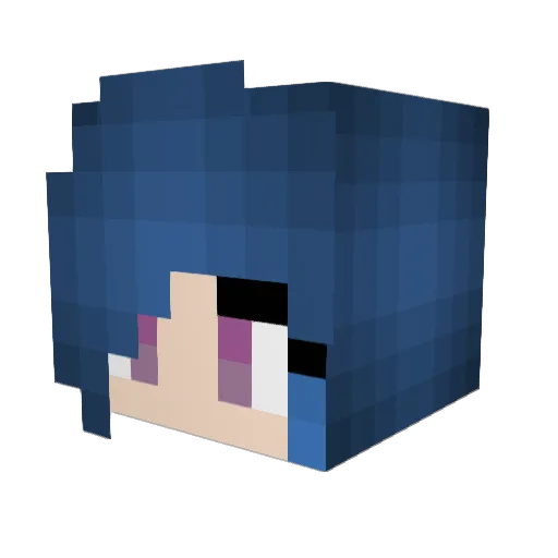 lolkermit Minecraft avatar head, 3D render
