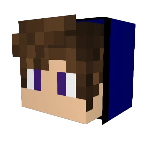 lolkingdom Minecraft avatar head, 3D render