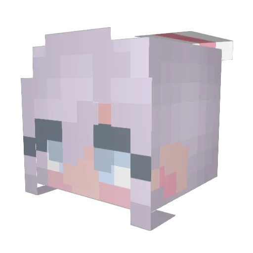 lolleddi Minecraft avatar head, 3D render
