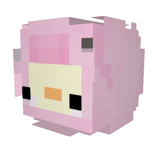 lollesly23 Minecraft avatar head, 3D render