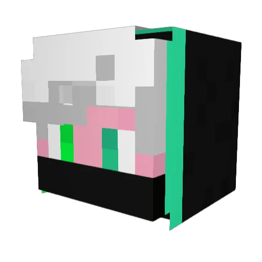 lolliloh Minecraft avatar head, 3D render