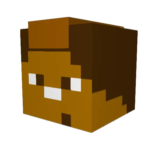 lollipop247 Minecraft avatar head, 3D render