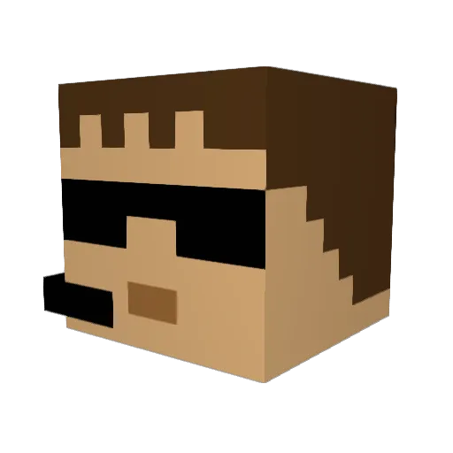lollo8888 Minecraft avatar head, 3D render