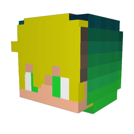 lollo_op Minecraft avatar head, 3D render