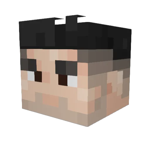lollogamer25 Minecraft avatar head, 3D render