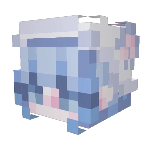 lollylei Minecraft avatar head, 3D render