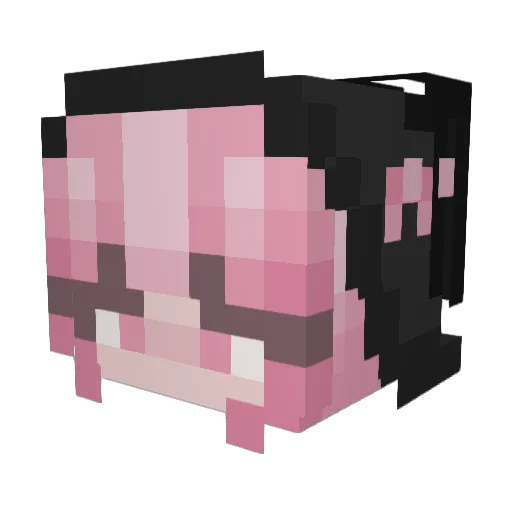 lolmemka Minecraft avatar head, 3D render