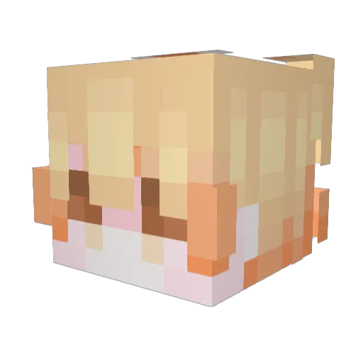 lolmitsu Minecraft avatar head, 3D render