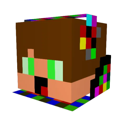lolmo_lustig Minecraft avatar head, 3D render