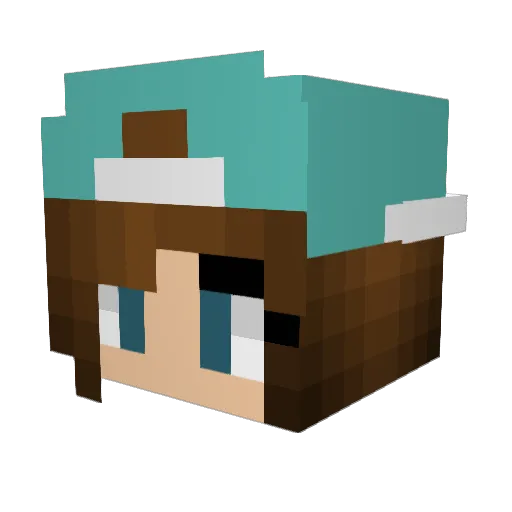 lolmuncher Minecraft avatar head, 3D render