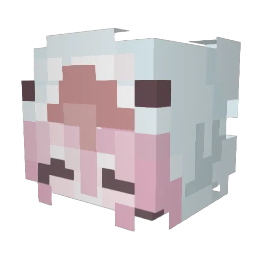 lolmyuu Minecraft avatar head, 3D render