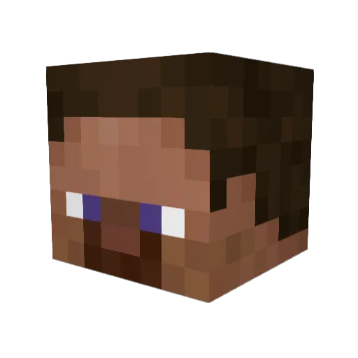 lolnub Minecraft avatar head, 3D render
