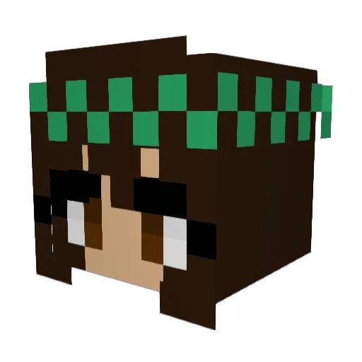 loloflan Minecraft avatar head, 3D render