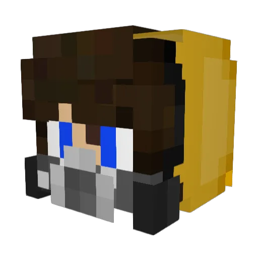 loloju Minecraft avatar head, 3D render