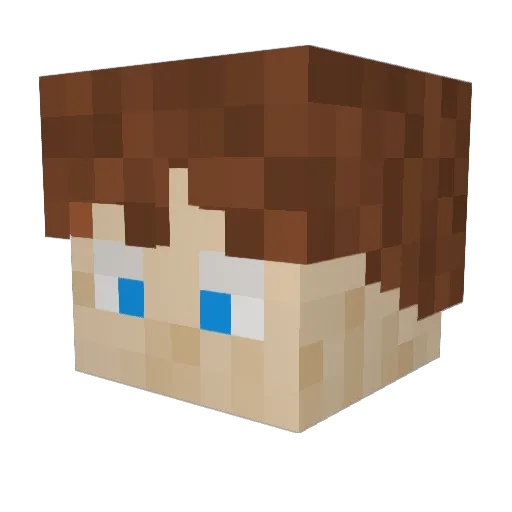 lolokmr Minecraft avatar head, 3D render