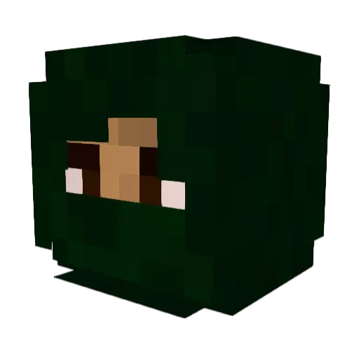 lololerig Minecraft avatar head, 3D render