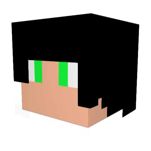 lololevrai Minecraft avatar head, 3D render