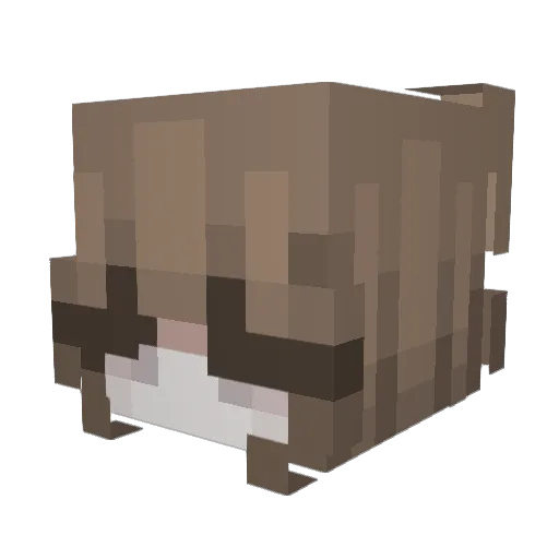 lololq Minecraft avatar head, 3D render