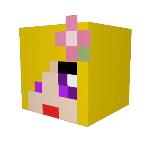 loloncia Minecraft avatar head, 3D render
