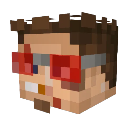 lolosara Minecraft avatar head, 3D render
