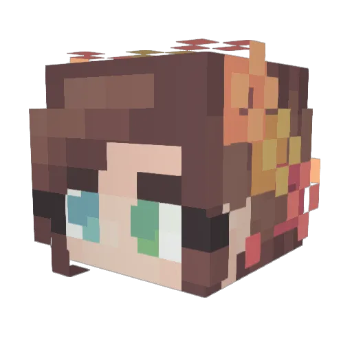 lolosmalls Minecraft avatar head, 3D render