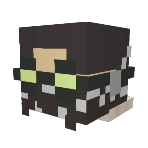 lolpizzaguy Minecraft avatar head, 3D render