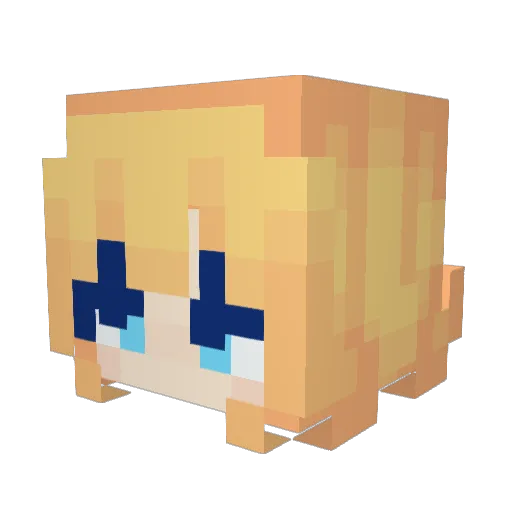 lolqueti Minecraft avatar head, 3D render