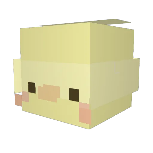 lolsara Minecraft avatar head, 3D render