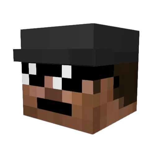 lolss Minecraft avatar head, 3D render