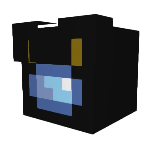 lolssei Minecraft avatar head, 3D render