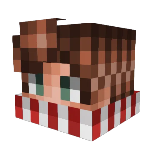 lolurbadxd Minecraft avatar head, 3D render