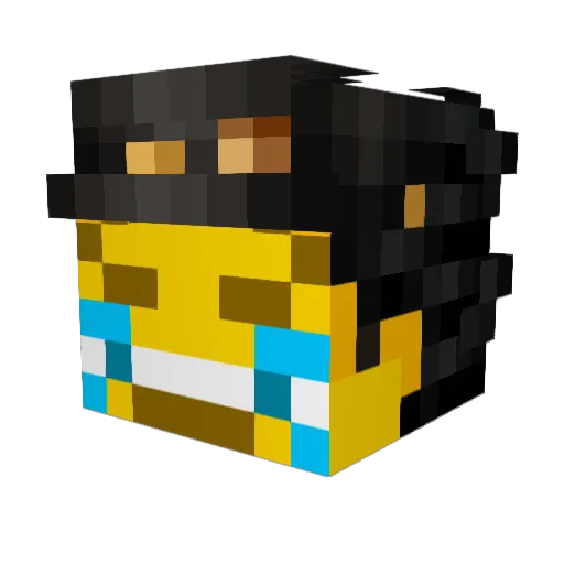 loluvedoble Minecraft avatar head, 3D render