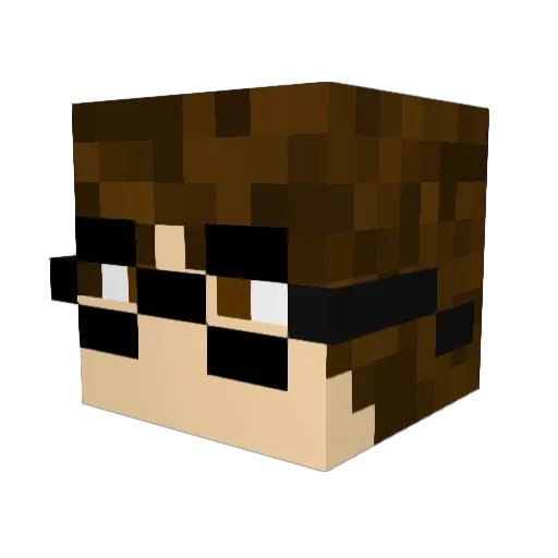 lolvlolz Minecraft avatar head, 3D render