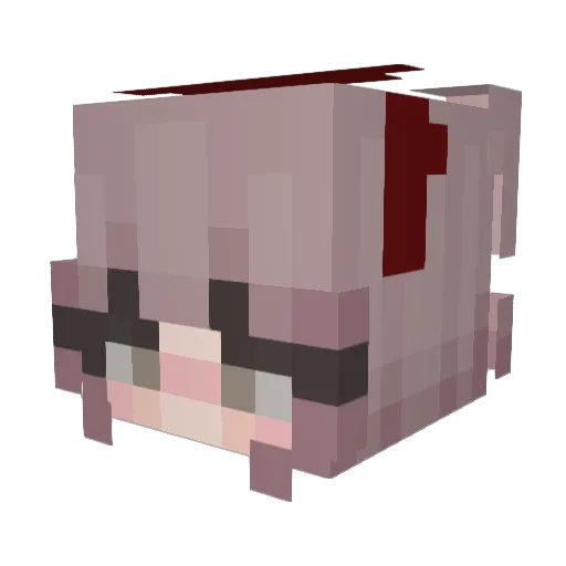 lolw Minecraft avatar head, 3D render