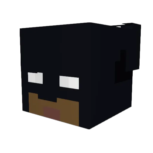 lolwero Minecraft avatar head, 3D render