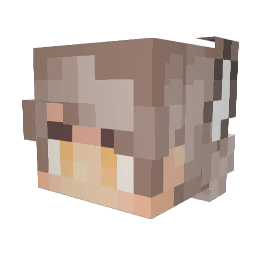 lolwulf123 Minecraft avatar head, 3D render