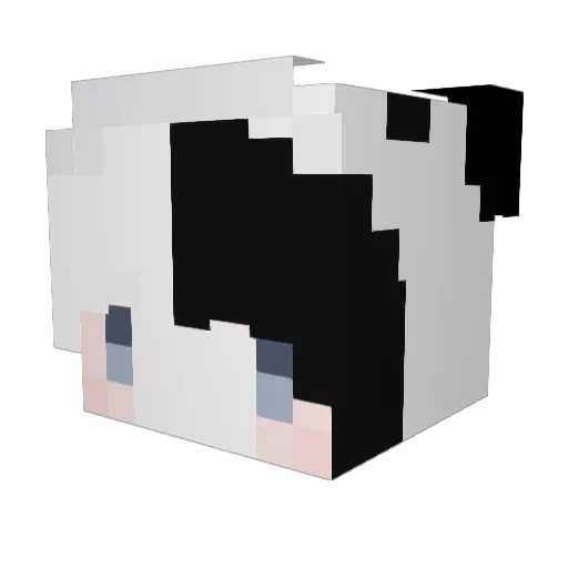 lolxue Minecraft avatar head, 3D render