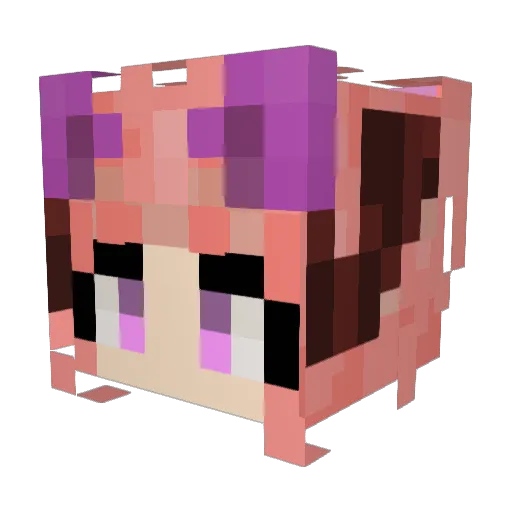 lolz_kat_XD Minecraft avatar head, 3D render