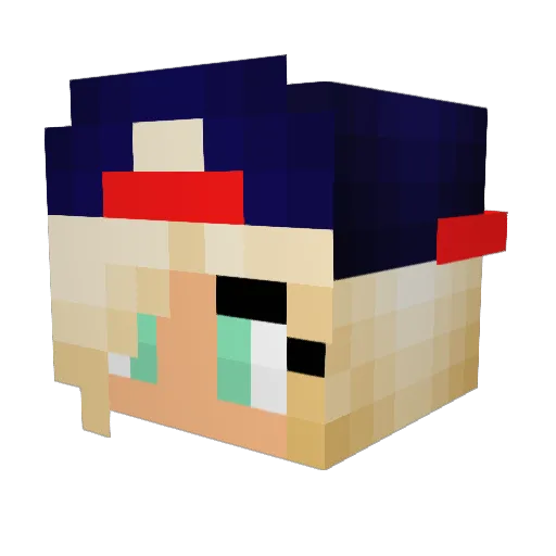 lolzinberg Minecraft avatar head, 3D render