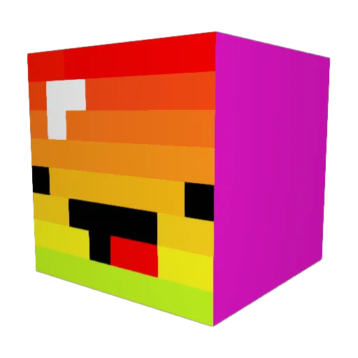 lolzzi Minecraft avatar head, 3D render