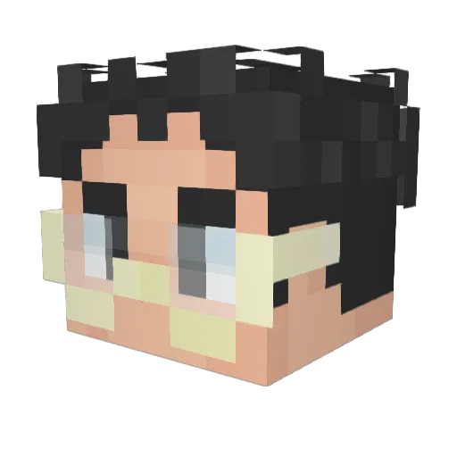 lomatips Minecraft avatar head, 3D render