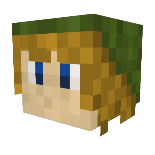 lomega Minecraft avatar head, 3D render