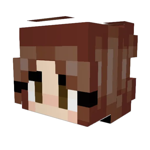 lominako Minecraft avatar head, 3D render