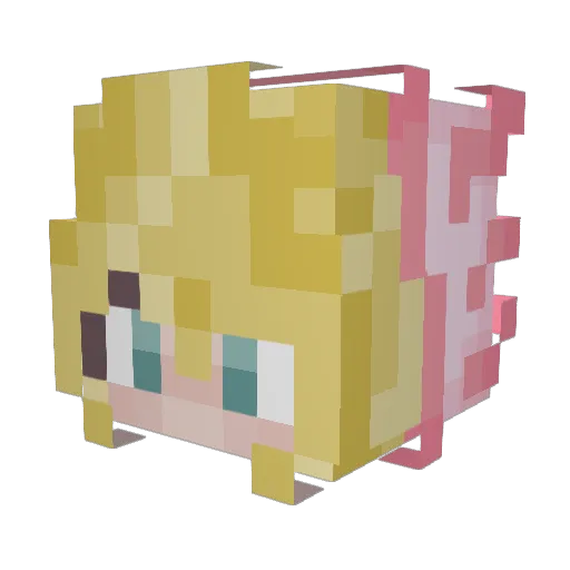 lomme01 Minecraft avatar head, 3D render