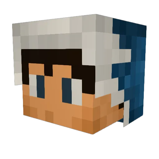 lommols Minecraft avatar head, 3D render