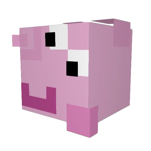 lomoi Minecraft avatar head, 3D render