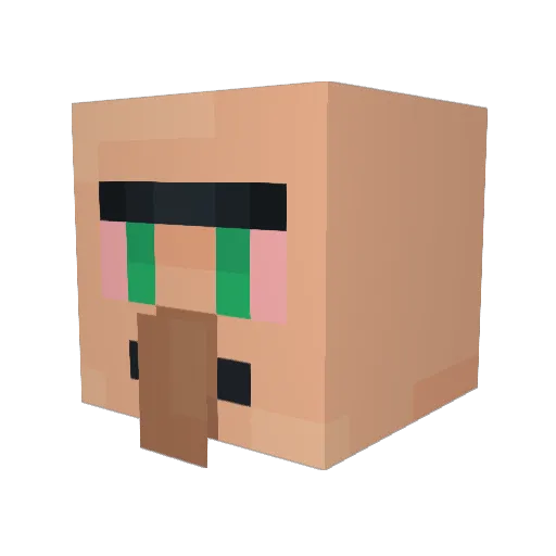 lompefar Minecraft avatar head, 3D render