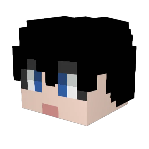 lon0828 Minecraft avatar head, 3D render