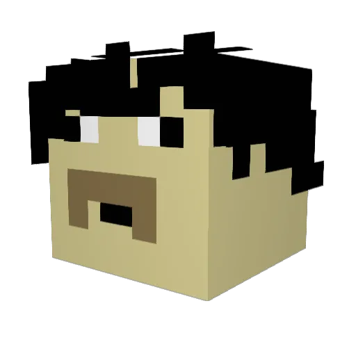 lon123 Minecraft avatar head, 3D render