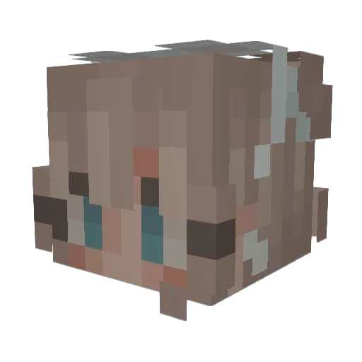 londlily Minecraft avatar head, 3D render